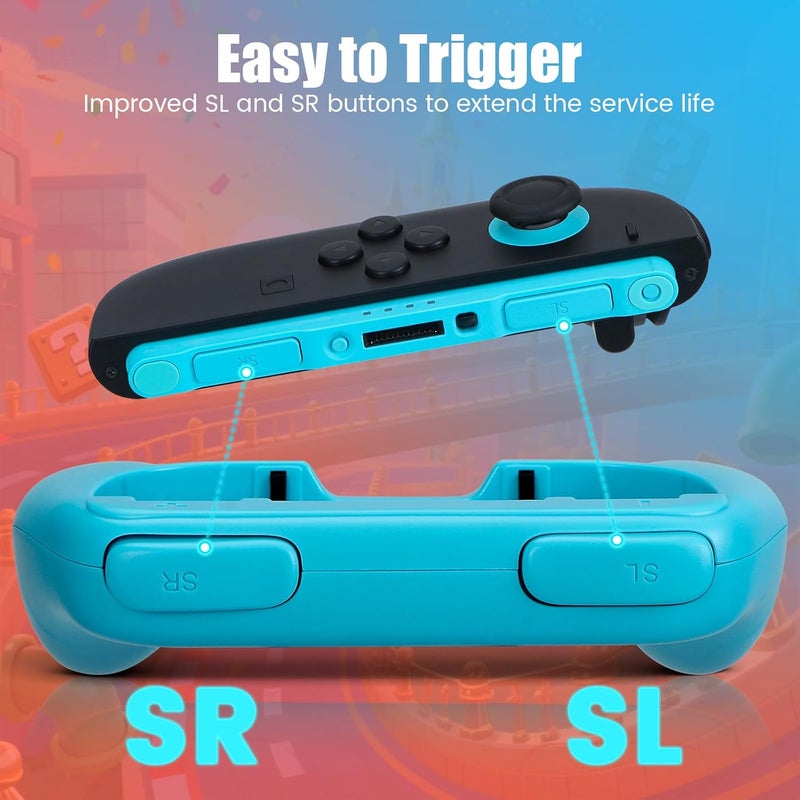JoyHood Hand Grips for Switch 2, Hand Grip Handle Accessories Kit Compatible with Switch 2 Controller 2025 (4 Pack) - Image 3